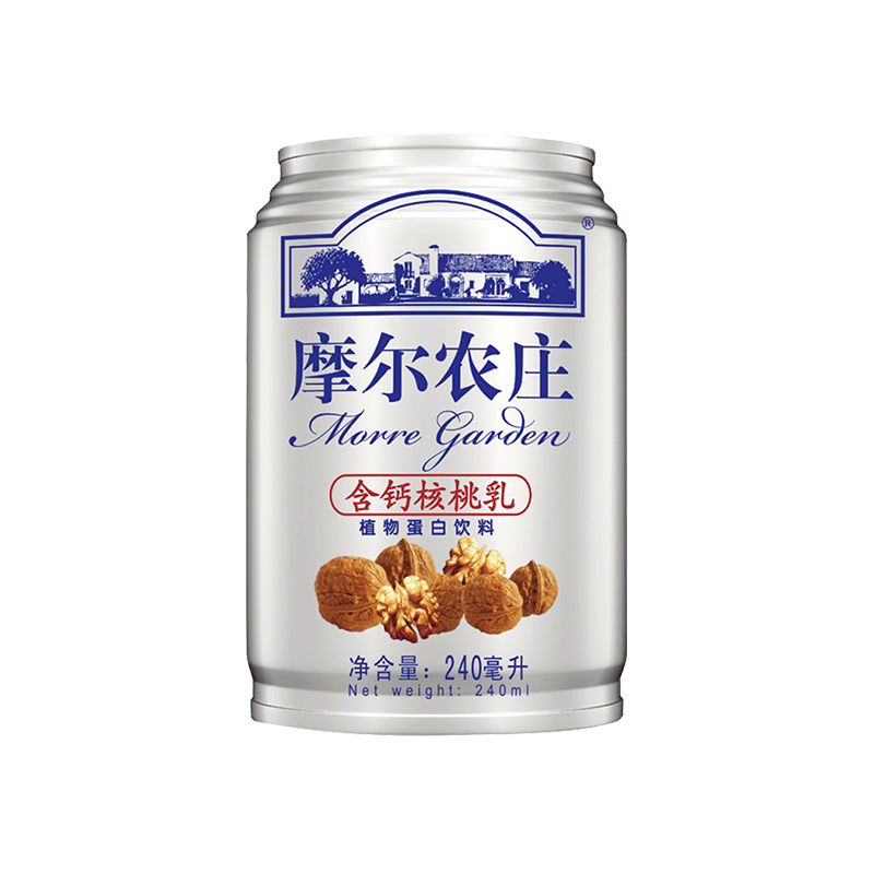 摩尔农庄含钙核桃乳 240ml*12罐 植物蛋白饮品 礼盒装 核桃乳制品